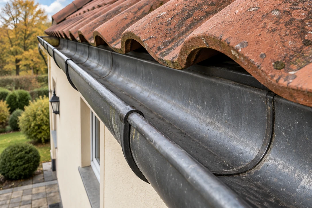 Clean gutter after debris removal